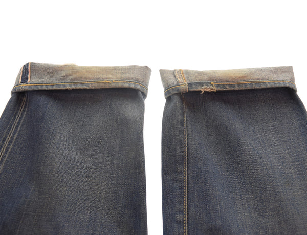 リーバイス Levi's 00s LVC 501 1966年モデル ダブルネーム 日本製復刻 赤耳 Vステッチ 黒カン 66501 デニム ブルー 32/36 103MB-671