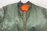 ミリタリー Military Item USAF U.S.AIR FORCE MA-1 Flight Jacket アメリカ軍 フライトジャケット 縦ステッチ SERVAL 緑 ジャケット 無地 グリーン Lサイズ 104MT-920