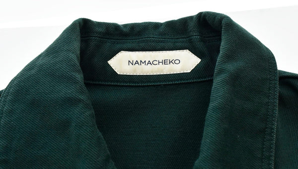 ナマチェコ NAMACHEKO Denim Shirt デニムカバーオールジャケット 緑 長袖シャツ グリーン Sサイズ 103MT-1345