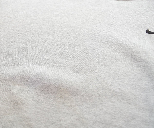 ナイキ NIKE 90s 90's USA製 アメリカ製 銀タグ ワンポイント スウォッシュ スウェット 刺繍 ロゴ スウェット グレー LLサイズ 103MT-2296