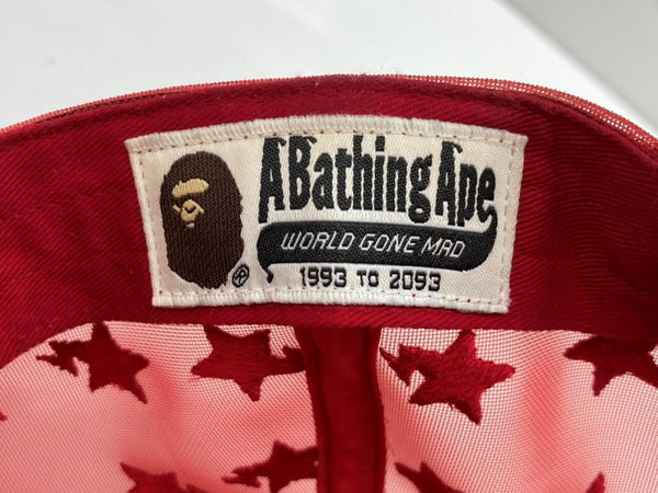 アベイシングエイプ A BATHING APE BAPE STA MESH CAP ベイプ スタ メッシュ キャップ Y2K 星 帽子 赤 帽子 メンズ帽子 キャップ ロゴ レッド フリーサイズ 104H-50