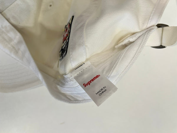 シュプリーム SUPREME Raching 6-Panel CAP Black シュプリーム レーシング 6パネル キャップ ワッペン 帽子 メンズ帽子 キャップ ホワイト 101hat-174