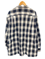 ナンバー no. VERTICAL POCKET SHIRT 長袖 チェックシャツ MADE IN JAPAN 21-FW-SH-02 サイズ 2 長袖シャツ チェック ネイビー 101MT-2436