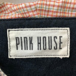 ピンクハウス PINK HOUSE ロングワンピース リボン ワッペン フード付き ギンガムチェック柄 ワンピース ブラック 201LT-437