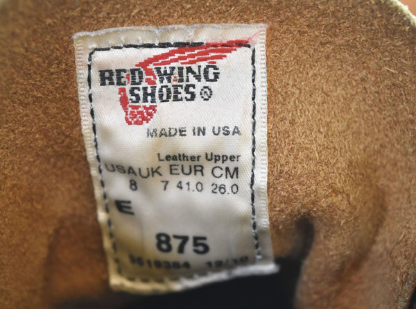 レッドウイング RED WING 875 Classic Work クラシック ワークブーツ 茶 875 メンズ靴 ブーツ ワーク ブラウン 26cm 103S-1137