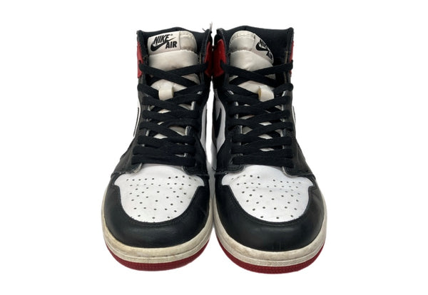 ナイキ NIKE 16年製 AIR JORDAN 1 RETRO HIGH OG BLACK TOE エア ジョーダン レトロ ハイ ブラック トゥ AJ1 つま黒 白 赤 黒 555088-125 メンズ靴 スニーカー ホワイト 27cm 104S-714