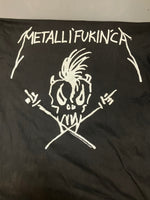 バンドTシャツ BAND-T 90s 90's METALLICA  1994 FUKKIN'CA BEEN THERE DONE IT METALLIFUKINCA メタリカ ツアーT EUROボディ XL Tシャツ プリント ブラック LLサイズ 101MT-2535