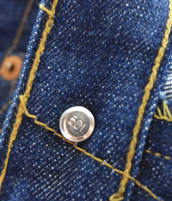 リーバイス Levi's 90s USA製 赤耳 ボタン裏501 501XX ストレート デニムパンツ 0657-0217 デニム ブルー 33 103MB-577