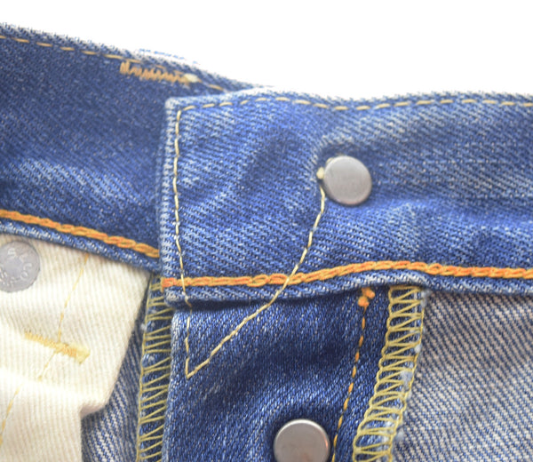 リーバイス Levi's 00s LVC 501 1966年モデル ダブルネーム 日本製復刻 赤耳 Vステッチ 黒カン 66501 デニム ブルー 32/36 103MB-671