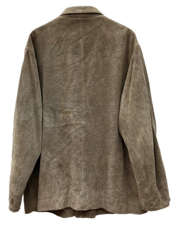 ラルフローレン RalphLauren 80s 90s POLO COUNTRY スウェード レザー カバーオール アウター 裏地ネル 茶色 ジャケット 無地 ブラウン Lサイズ 104MT-2285