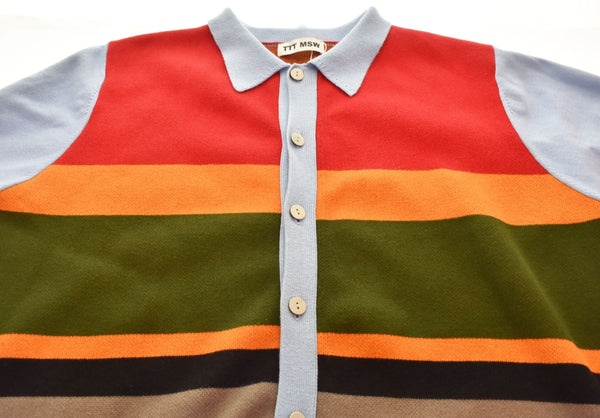 ティー TTT_MSW 22AW Border Knit Cardigan/ ボーダーカーディガン TTT-2022AW-KT01 カーディガン マルチカラー Lサイズ 103MT-2305