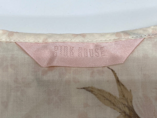 ピンクハウス PINKHOUSE 2011年モデル 生成モチーフ付き たくし上げ 桜 花柄 DRESS ドレス ピコフリル リボン ティアード レトロ アンティーク ロリータ IVORY アイボリー P011CFA09 ワンピース 総柄 ピンク 104LT-222