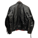 【曜日割引対象外】 アメカジ系 leather item ダブル レザー ライダースジャケット IDEAL CONMAR ZIPPER ジャケット ブラック 201MT-3735 VB