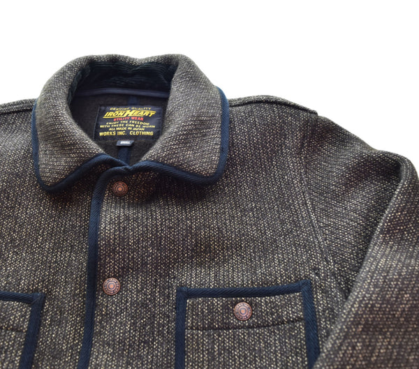 アイアンハート IRON HEART BEACH CLOTH COVERALL ビーチ クロス カバーオール  ジャケット ブラウン Sサイズ 103MT-2651