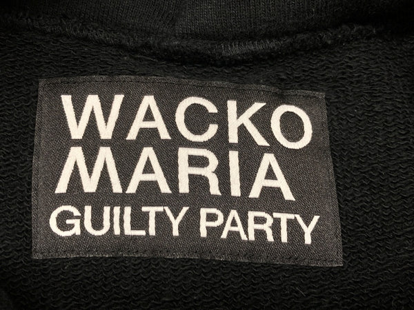 ワコマリア WACKO MARIA GUILTY PARTIES MIDDLE WEIGHT PULLOVER HOODED SWEAT SHIRT プルオーバー ロゴ フーディ パーカ プリント ブラック Lサイズ 104MT-2139