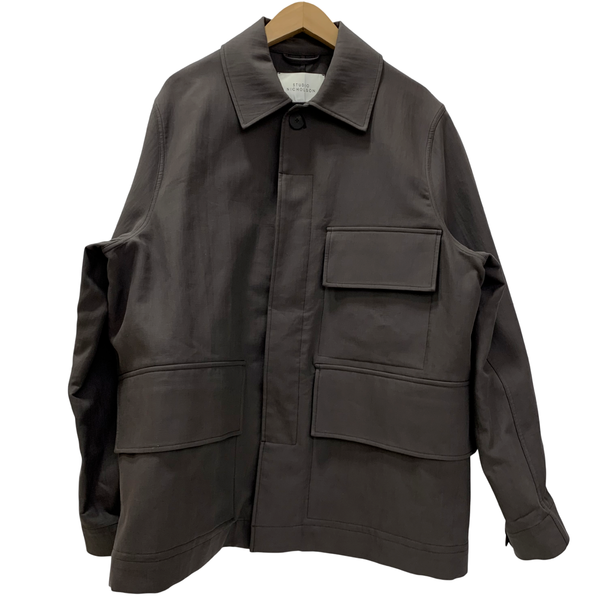 スタジオニコルソン STUDIO NICHOLSON ダブルコットン チョアジャケット カバーオール ジャケット ブラウン Mサイズ 201MT-4860