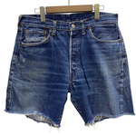 【曜日割引対象外】 リーバイス Levi's 60's 501 BIG E タイプ物 カットオフ ショートパンツ W33 デニム ブルー 201MB-1106 VB