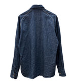 デラックスウエア DELUXEWARE 40s DENIM SHIRT 10.5oz デニムシャツ ワークシャツ ラグラン チンスト マチ付 紺 dew-7640 長袖シャツ 無地 ネイビー XLサイズ 104MT-731