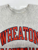 チャンピオン Champion 90s 90年代 刺繍タグ REVERSE WEAVE リバースウィーブ  USA製 WHEATON BASEBALL  灰色 スウェット プリント グレー XLサイズ 104MT-2279