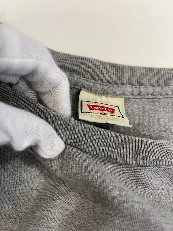 リーバイス Levi's 90s ©1995 Vintage ヴィンテージ USA製 ロゴTシャツ プリントTシャツ US古着 シングルステッチ Tシャツ グレー Mサイズ 101MT-4837