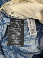 パームエンジェルス PALM ANGELS CLENEGA ツリープリントジーンズ ヤシの木 総柄 刺繍 デニム ブルー サイズ32 101MB-708