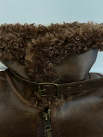 マウジー moussy AGED AVIATOR JACKET エイジドアビエータージャケット ボア 茶 010HAS30-1341 ジャケット ブラウン フリーサイズ FREE 101LT-217