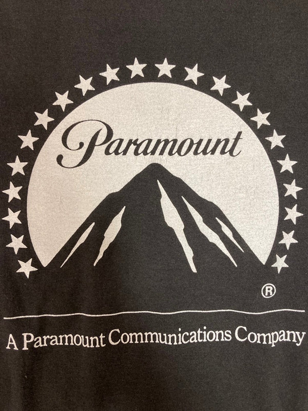 ヴィンテージ vintage パラマウント Paramount 企業Tシャツ 黒 古着 袖シングル Tシャツ ブラック Lサイズ 101MT-3189