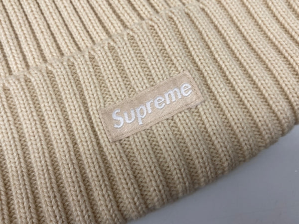 シュプリーム SUPREME Overdyed Beanie オーバーダイ ビーニー スモールボックスロゴ ニット帽 帽子 薄茶 帽子 メンズ帽子 ニット帽 ロゴ ベージュ ONE SIZEサイズ 104H-56