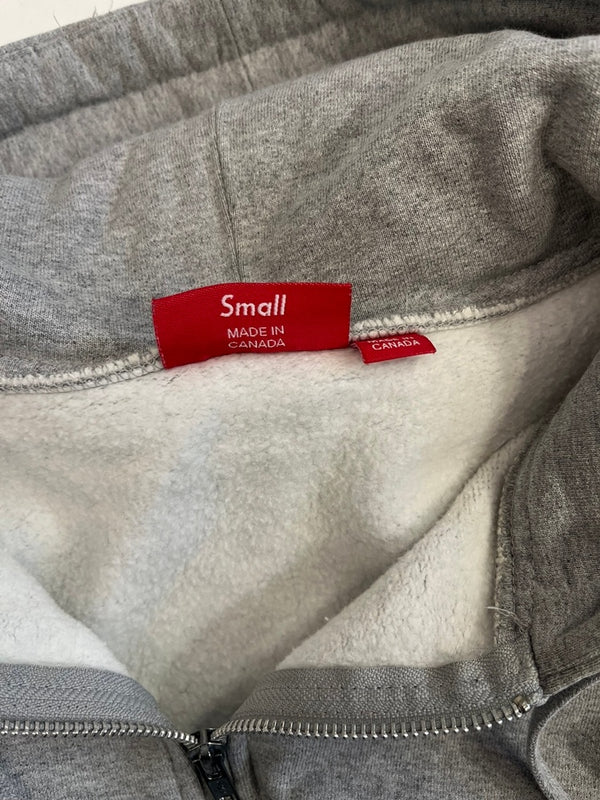 シュプリーム SUPREME 15FW 15AW Hooded Logo Zip Up Parka フードロゴジップアップパーカー 灰 グレー パーカ グレー Sサイズ 101MT-5001