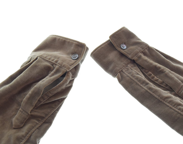 コムデギャルソン COMME des GARCONS SHIRT  ベロアシャツ Made in FRANCE フランス製 FW09109 長袖シャツ ブラウン Mサイズ 103MT-3356