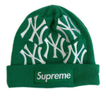 シュプリーム SUPREME ニューエラ NEW ERA ニューヨークヤンキース ニットキャップ ビーニー 緑 ロゴ 帽子 メンズ帽子 ニット帽 グリーン 101hat-117