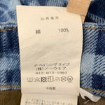 アベイシングエイプ A BATHING APE CHECK 6 POCKET DENIM SHORTS 001DSK301003M ハーフパンツ ブルー Mサイズ 201MB-1156