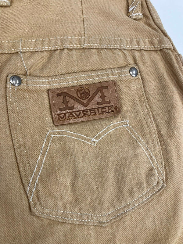 ヴィンテージ vintage 60's 60年代 BLUE BELL MAVERICK ブルーベル マーベリック レザーパッチ GRIPPER ZIPPER カラーデニム ショーツ ハーフパンツ ベージュ 101MB-681