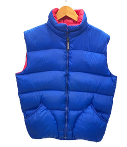 パタゴニア PATAGONIA 80s 80's DOWN VEST リップストップ コバルトブルー ピンク Rマーク vintage ヴィンテージ ベスト ブルー Sサイズ 101MT-3104