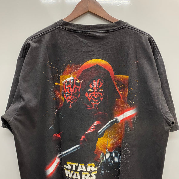 【曜日割引対象外】 ヴィンテージ vintage 90's 00's STARWARS "DARTH MAUL" USA製 Tシャツ ブラック XLサイズ 201MT-4553 VB