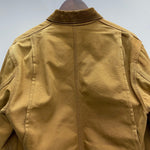 【曜日割引対象外】 カーハート Carhartt 80's ミシガンチョアコート フード付き ダックカバーオール USA製 ジャケット ベージュ 38サイズ 201MT-3737 VB