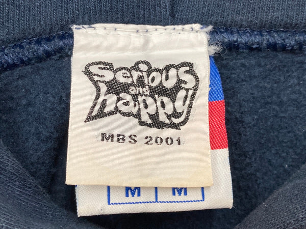 チャンピオン Champion 00s 00年代 真心ブラザーズ band バンT Serious And Happy King Of Rock REVERSE WEAVE リバースウィーブ  パーカ プリント ネイビー Mサイズ 104MT-1770