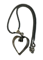 トムホーク TOM HAWK 2 line heart pendant ツーライン ハート ペンダント ナバホパールチェーン ナバホビーズチェーン メンズジュエリー・アクセサリー インディアンジュエリー ネックレス・ペンダント シルバー 101goods-185