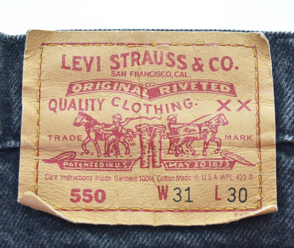 リーバイス Levi's 90s 550 後染めブラック Made in USA 90's USA製 デニム ブラック 31/30 103MB-580