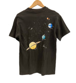 ヴィンテージ vintage 90's 90年代 Hanes HaRlequin 宇宙 惑星 アートプリント スーベニアT MADE IN USA アメリカ製 Tシャツ ブラック Sサイズ 101MT-4814