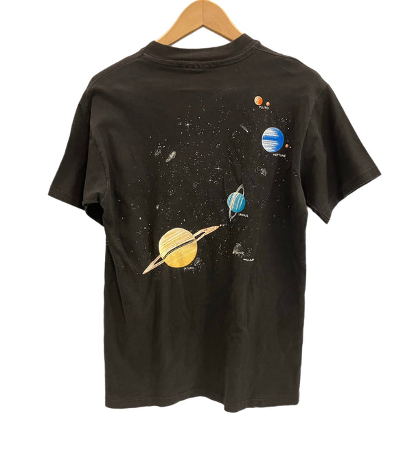 ヴィンテージ vintage 90's 90年代 Hanes HaRlequin 宇宙 惑星 アートプリント スーベニアT MADE IN USA アメリカ製 Tシャツ ブラック Sサイズ 101MT-4814