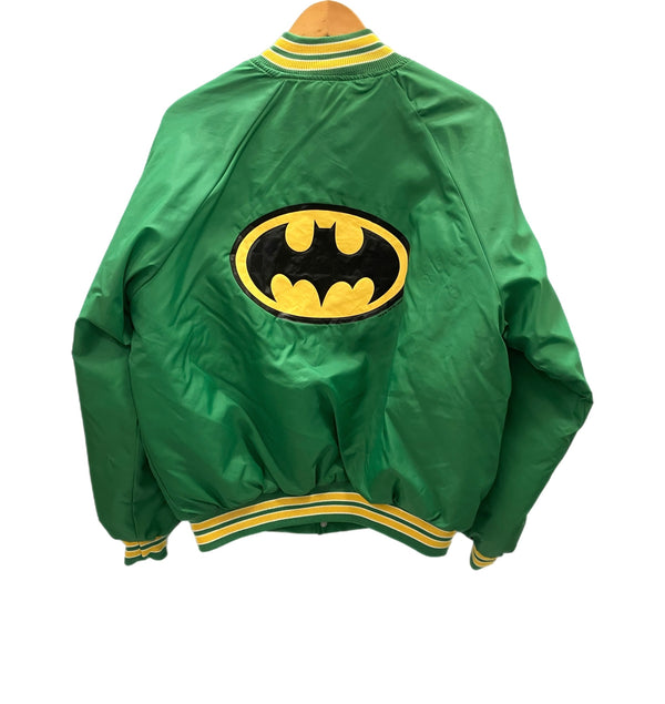 ヴィンテージ vintage 80's 80s 80年代  SOFEE BADMAN ©1989 DC Comics バットマン スタジャン MADE IN USA アメリカ製 - ジャケット グリーン フリーサイズ 101MT-3277