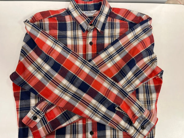 ファイブブラザー FIVE BROTHER 70s～ Vintage ヴィンテージ ネルシャツ チェックシャツ  US古着 長袖シャツ レッド Lサイズ 101MT-4088