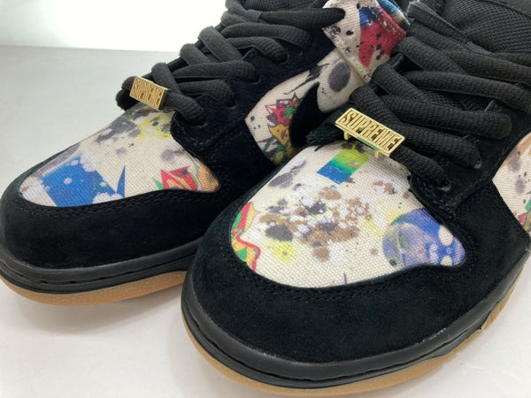 ナイキ NIKE 23年製 × SUPREME × RAMMELLZEE シュプリーム ラメルジー SB DUNK LOW ダンク ロー 黒 FD8778-001 メンズ靴 スニーカー ブラック 27.5cm 104-shoes584