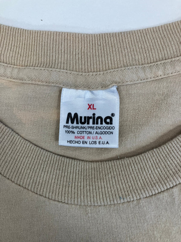 ヴィンテージ vintage 90's 90年代 Murina Elvis Presley エルヴィス プレスリー LOVE ME TENDER MADE IN USA アメリカ製 XL Tシャツ ベージュ LLサイズ 101MT-3921