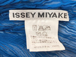 イッセイミヤケ ISSEY MIYAKE 16SS 波プリーツ タートル シアー シースルー トップス PLEATS ポリエステル 日本製 BLUE 青 IM71FJ410 長袖カットソー 無地 ブルー SIZE2 104LT-239