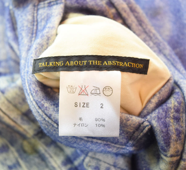 トーキング アバウト ジ アブストラクション TALKING ABOUT THE ABSTRACTION 転写 Wool Jacket ウール ジャケット 3rd TYPE チェック リバーシブル 2 ジャケット ブルー 103MT-2335