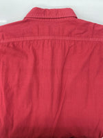 ラルフローレン RalphLauren POLO COUNTRY 90s L/S WORK SHIRT 長袖 ワーク シャツ ボタン ハミルトン社 赤 長袖シャツ 無地 レッド Mサイズ 104MT-2270