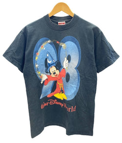 ヴィンテージ Vintage 90s ディズニー Disney WORLD ミッキー Mickey キャラクター プリントTシャツ 98年 黒 Tシャツ ブラック 101MT-2715