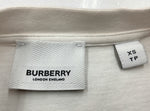 バーバリー Burberry LONDON ENGLAND by Riccardo Tisci リカルド ティッシ 半袖 カットソー クルーネック WHITE 白 THTHAGAR129SAM 8008894 Tシャツ ロゴ ホワイト XSサイズ 104LT-88